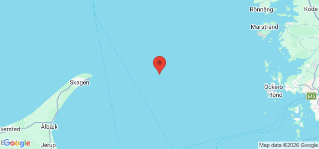 Kort over 21 favne holdet