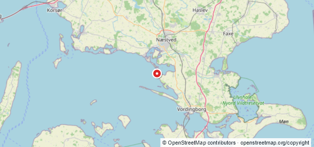 Kort over Dybsø Havn