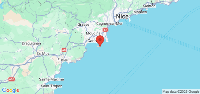 Kort over Sainte Marguerite, Cannes