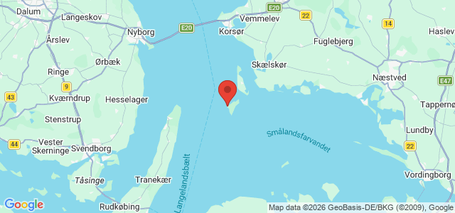 Kort over Langelandsøre Stenrev (Omø)