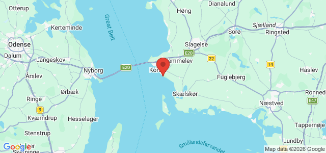 Kort over Korsør Skovstrand