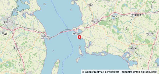Kort over Korsør Skovstrand