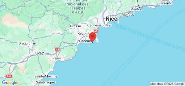 Kort over Fyrtårn, La Fourmique,Cannes