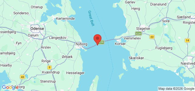 Kort over Nyborg M/F