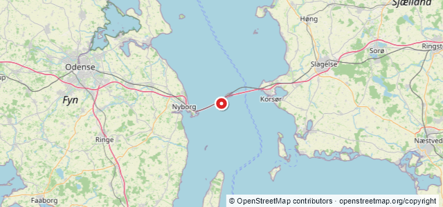 Kort over Nyborg M/F