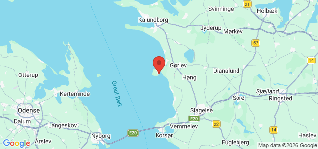 Kort over Reersø, Storebælt
