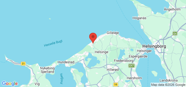 Kort over Vejby Strand, Nordsjælland