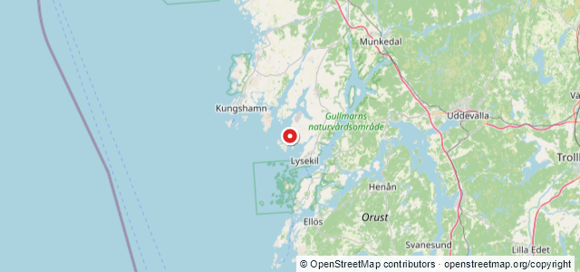 Kort over Skalhamn, Gulmarsfjorden