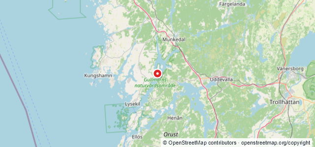 Kort over Ormestad, Gullmarsfjorden