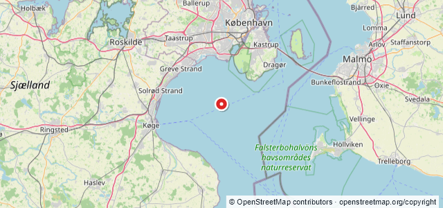 Kort over Mine fjernet. Køge Bugt