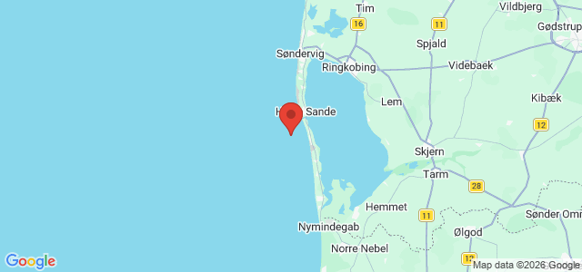 Kort over Vrag ved Hvide Sande SW
