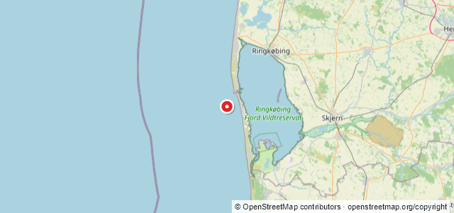 Kort over Vrag ved Hvide Sande SW
