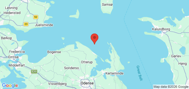 Kort over Reduceret dybde Odense Fjord Klapplads