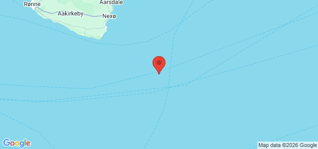 Kort over Gaslækage Bornholm SE