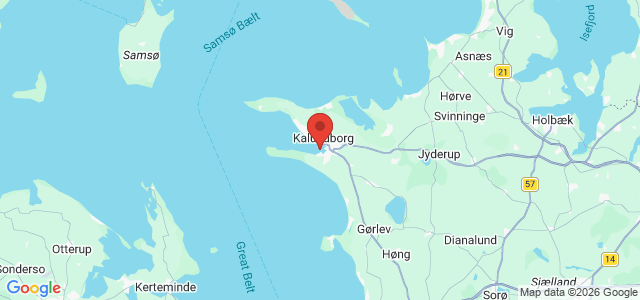 Kort over Reduceret dybde Kalundborg Fjord Kalundborg havn