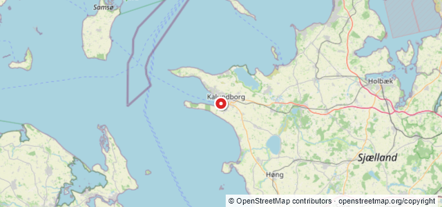 Kort over Reduceret dybde Kalundborg Fjord Kalundborg havn