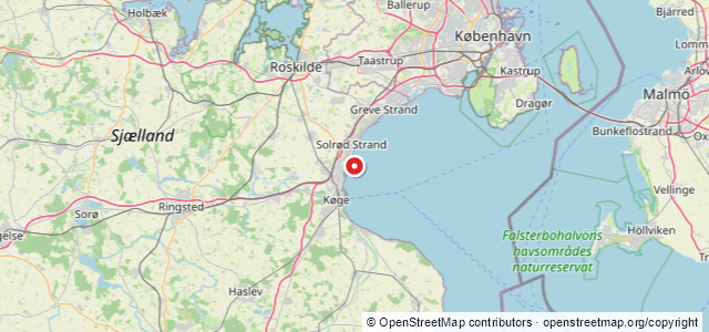 Kort over Hindring Køge Flak