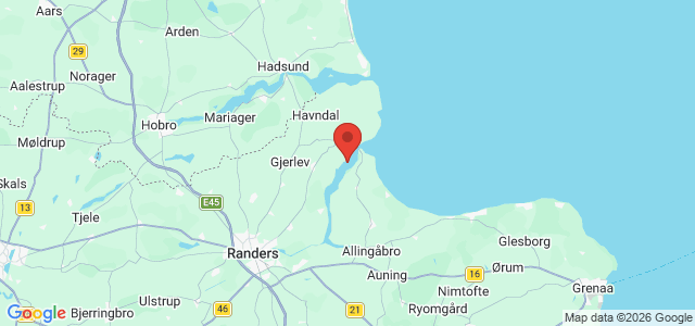 Kort over Stenrev Randers Fjord