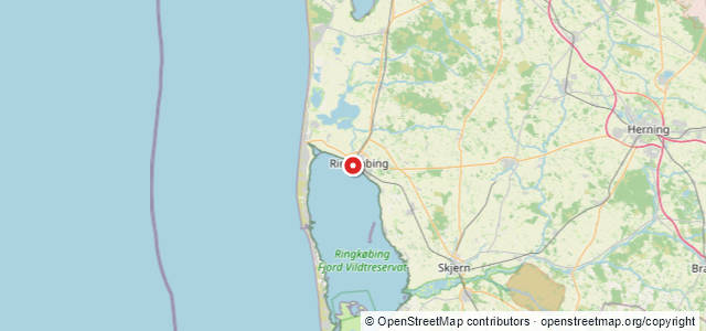 Kort over Reduceret dybde Ringkøbing Havn