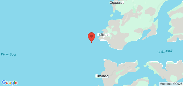 Kort over Disko Bugt. Jakobshavn (Ilulissat).