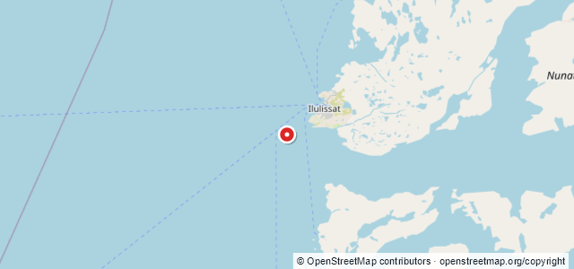 Kort over Disko Bugt. Jakobshavn (Ilulissat).