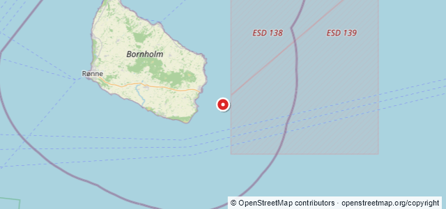 Kort over Vrag Bornholm E. Nexø SE