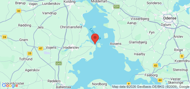 Kort over Vrag Årø Sund. Årøsund Havn