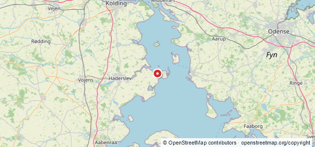 Kort over Vrag Årø Sund. Årøsund Havn