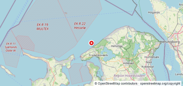 Kort over Vrag Hesselø Bugt. Torup Flak