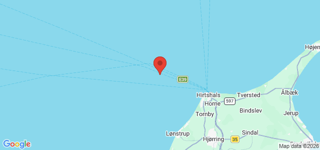 Kort over Vrag Hirtshals WNW