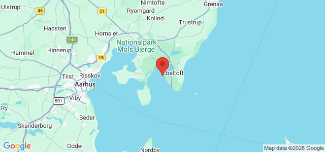 Kort over Vrag Ebeltoft Vig