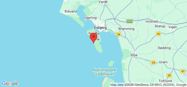 Kort over Vrag Fanø Bugt. Rindby Strand S