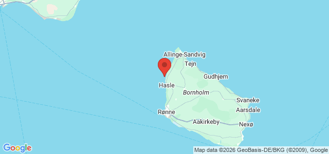 Kort over Vrag Bornholm. Hasle NNW