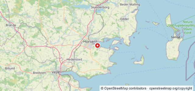 Kort over Vrag Horsens Fjord. Boller Nederskov.