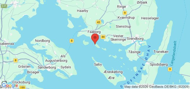 Kort over Vrag Avernakø