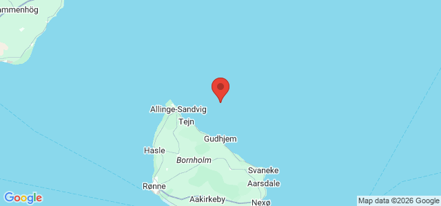 Kort over Vrag Bornholm NE. Gudhjem N