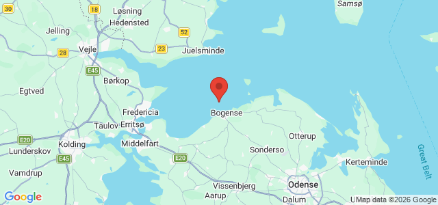 Kort over Vrag Bogense NW.