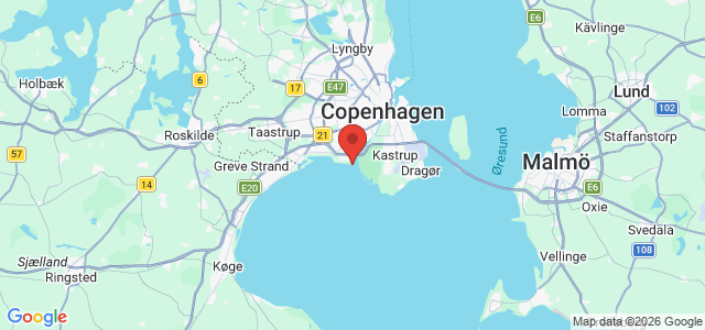 Kort over Vrag Køge Bugt. Avedøreværket SE