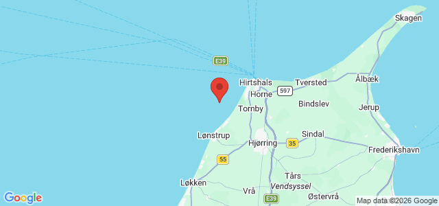Kort over Vrag Hirtshals SW