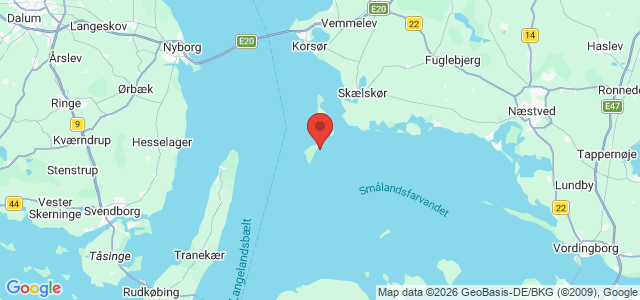Kort over Vrag Omø