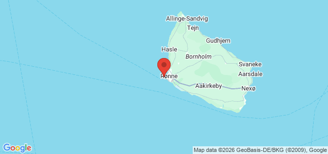 Kort over Vrag Bornholm. Rønne