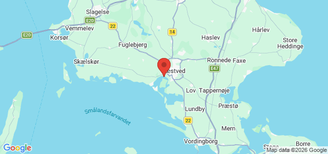 Kort over Vrag Karrebæk Fjord