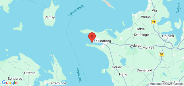 Kort over Tabt anker Kalundborg Fjord