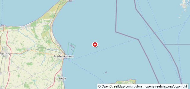 Kort over Tabt anker Frederikshavn E