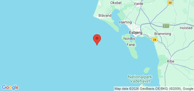 Kort over Tabt anker Grådyb W