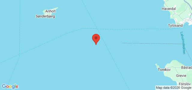 Kort over Tabt anker Store Middelgrund.