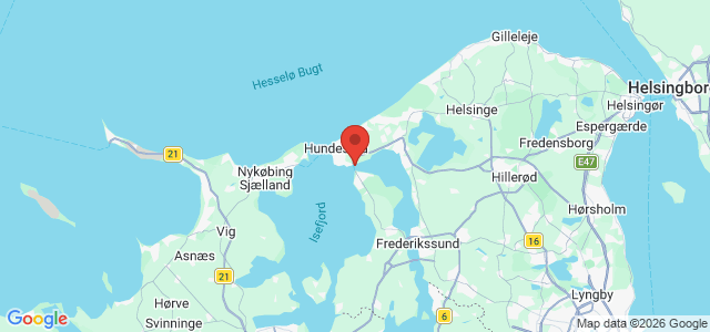 Kort over Grundstødning Roskilde Fjord