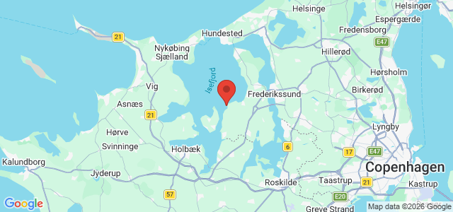 Kort over Vrag. Roskilde Fjord. Kyndby Huse