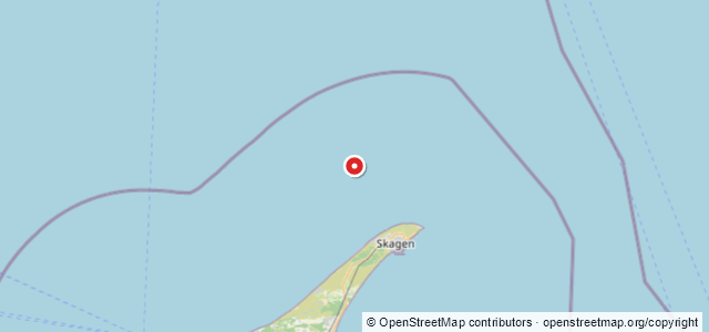 Kort over Sejlskib Skagen