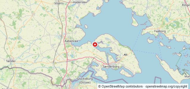 Kort over Danmark. Lillebælt. Als Fjord. Ikke kortlagt sejladshindring
